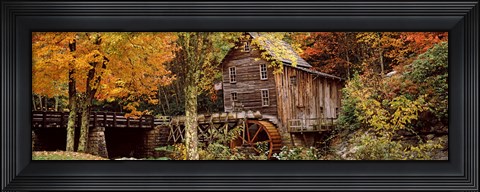 Framed Glade Creek Grist Mill, Babcock State Park, West Virginia, USA Print