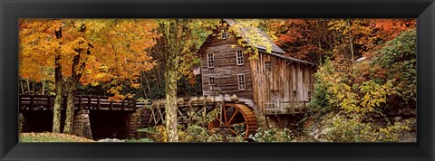 Framed Glade Creek Grist Mill, Babcock State Park, West Virginia, USA Print