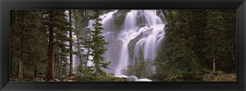 Framed Waterfall in a forest, Banff, Alberta, Canada Print