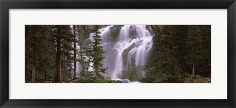 Framed Waterfall in a forest, Banff, Alberta, Canada Print