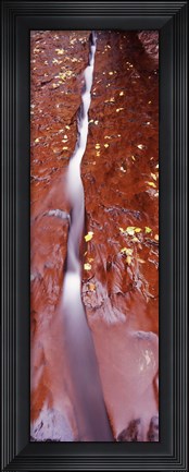 Framed Stream flowing through rocks, Zion National Park, Utah Print