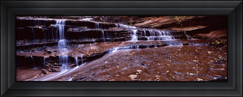 Framed Stream flowing through rocks, North Creek, Utah Print
