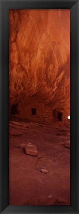 Framed House Of Fire, Anasazi Ruins, Mule Canyon, Utah, USA Print