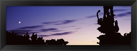 Framed Silhouette of Teapot Rock, Fantasy Canyon, Uintah County, Utah Print