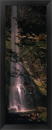 Framed Waterfall in a forest, Columbia Gorge, Oregon, USA Print