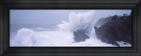 Framed Waves breaking on the coast, Shore Acres State Park, Oregon Print