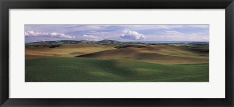Framed Clouds over a rolling landscape, Palouse, Whitman County, Washington State, USA Print