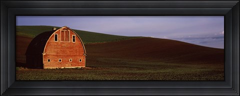 Framed Red Barn in a Field, Palouse, Washington State Print