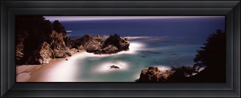 Framed Rock formations at the coast, Big Sur, California Print