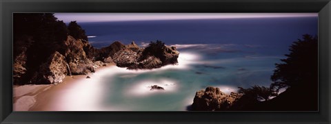 Framed Rock formations at the coast, Big Sur, California Print