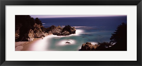 Framed Rock formations at the coast, Big Sur, California Print