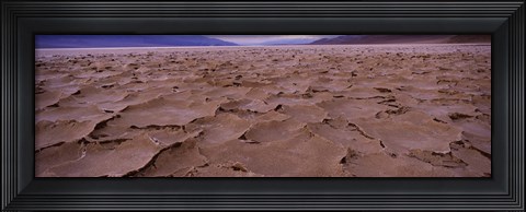 Framed Textured salt flats, Death Valley National Park, California, USA Print