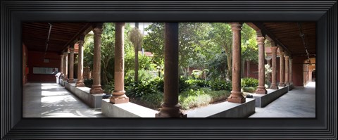 Framed Colonnade of a church, Church Of San Agustin, San Cristobal De La Laguna, Tenerife, Canary Islands, Spain Print