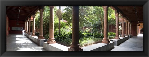 Framed Colonnade of a church, Church Of San Agustin, San Cristobal De La Laguna, Tenerife, Canary Islands, Spain Print