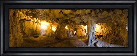 Framed Interiors of a prehistoric cave, Karain Cave, Ciglik, Antalya, Turkey Print