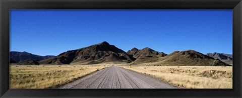 Framed Desert road from Aus to Sossusvlei, Namibia Print