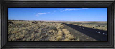 Framed Desert road passing through the grasslands, Namibia Print