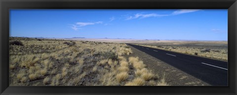 Framed Desert road passing through the grasslands, Namibia Print