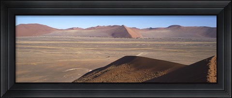 Framed Sand dunes, Namib Desert, Namibia Print