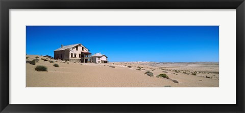 Framed Abandoned house in a mining town, Kolmanskop, Namib desert, Karas Region, Namibia Print