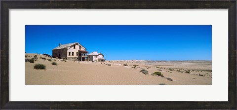 Framed Abandoned house in a mining town, Kolmanskop, Namib desert, Karas Region, Namibia Print