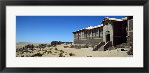 Framed Abandoned hospital in a mining town, Kolmanskop, Namib desert, Karas Region, Namibia Print