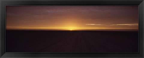 Framed Sunset over a desert, Namib Desert, Swakopmund, Namibia Print