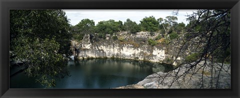 Framed Lake Otjikoto, Namibia Print