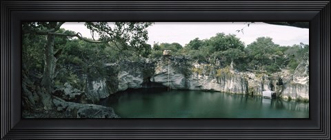 Framed Lake between Etosha and Tsumeb, Lake Otjikoto, Namibia Print