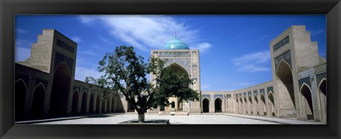 Framed Courtyard of a mosque, Kalon Mosque, Bukhara, Uzbekistan Print