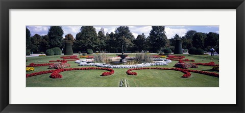 Framed Fountain in a garden, Belvedere Garden, Vienna, Austria Print