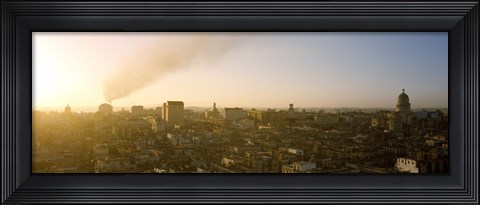Framed Old Havana, Cuba with Smokestack Print