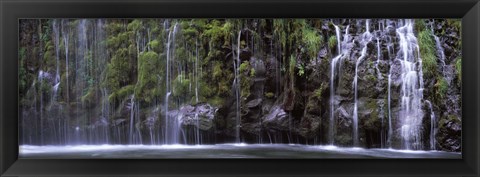 Framed Mossbrae Falls, Sacramento River, Dunsmuir, California Print