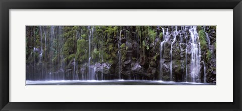 Framed Mossbrae Falls, Sacramento River, Dunsmuir, California Print