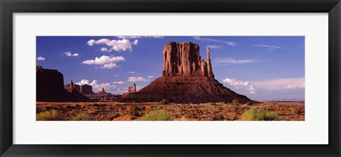 Framed Rock formations on a landscape, The Mittens, Monument Valley Tribal Park, Monument Valley, Utah, USA Print