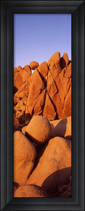Framed Rock formations on a landscape, Twenty Nine Palms, San Bernardino County, California, USA Print
