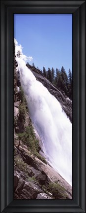 Framed Low angle view of a waterfall, Nevada Fall, Yosemite National Park, California, USA Print