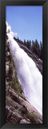 Framed Low angle view of a waterfall, Nevada Fall, Yosemite National Park, California, USA Print