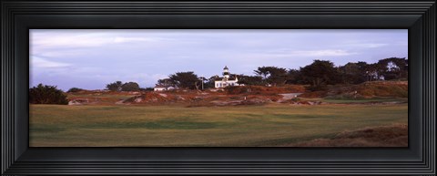 Framed Lighthouse in a field, Point Pinos Lighthouse, Pacific Grove, Monterey County, California, USA Print