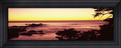 Framed Sea at sunset, Point Lobos State Reserve, Carmel, Monterey County, California, USA Print