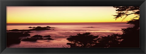 Framed Sea at sunset, Point Lobos State Reserve, Carmel, Monterey County, California, USA Print