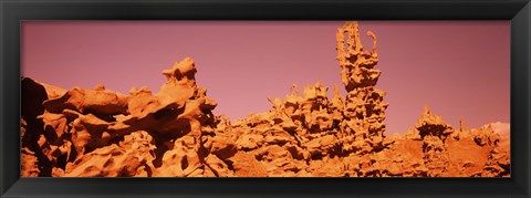 Framed Low angle view of rock formations, The Teapot, Fantasy Canyon, Uintah County, Utah, USA Print