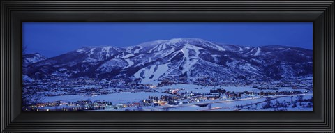Framed Tourists at a ski resort, Mt Werner, Steamboat Springs, Routt County, Colorado, USA Print
