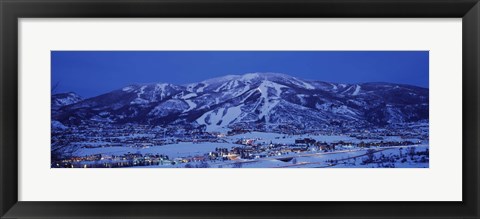 Framed Tourists at a ski resort, Mt Werner, Steamboat Springs, Routt County, Colorado, USA Print