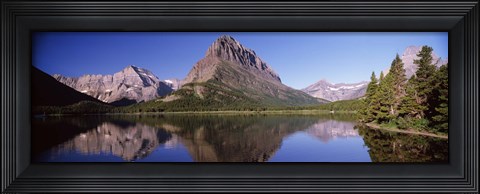 Framed Swiftcurrent Lake,US Glacier National Park, Montana, USA Print