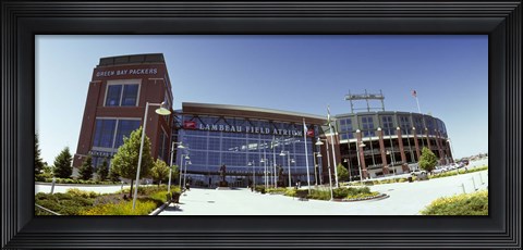 Framed Facade of a stadium, Lambeau Field, Green Bay, Wisconsin, USA Print