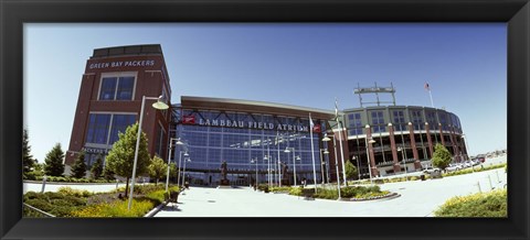 Framed Facade of a stadium, Lambeau Field, Green Bay, Wisconsin, USA Print