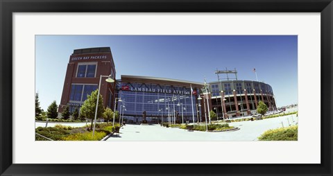 Framed Facade of a stadium, Lambeau Field, Green Bay, Wisconsin, USA Print