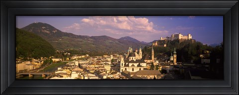 Framed High angle view of a city, Salzburg, Austria Print