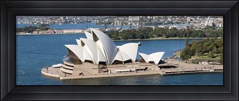 Framed Aerial view of Sydney Opera House, Sydney Harbor, Sydney, New South Wales, Australia Print